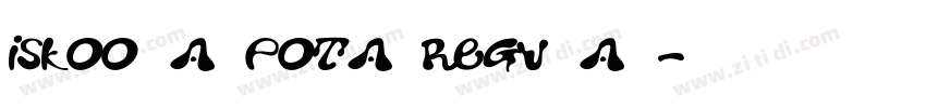 Iskoola Pota Regular字体转换